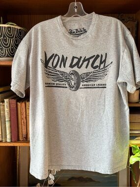 Von Dutch Grey Oversize Tee XL